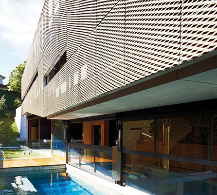 Fachada no estilo industrial