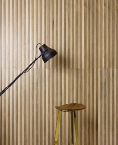 Painel ripado em madeira